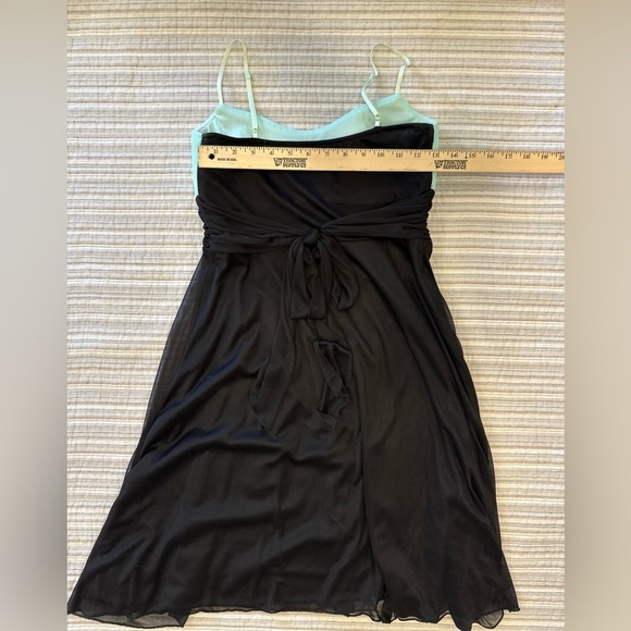 Crystal Doll Empire Waist Mint Green And Black Dress, Size M - Picture 8 of 11